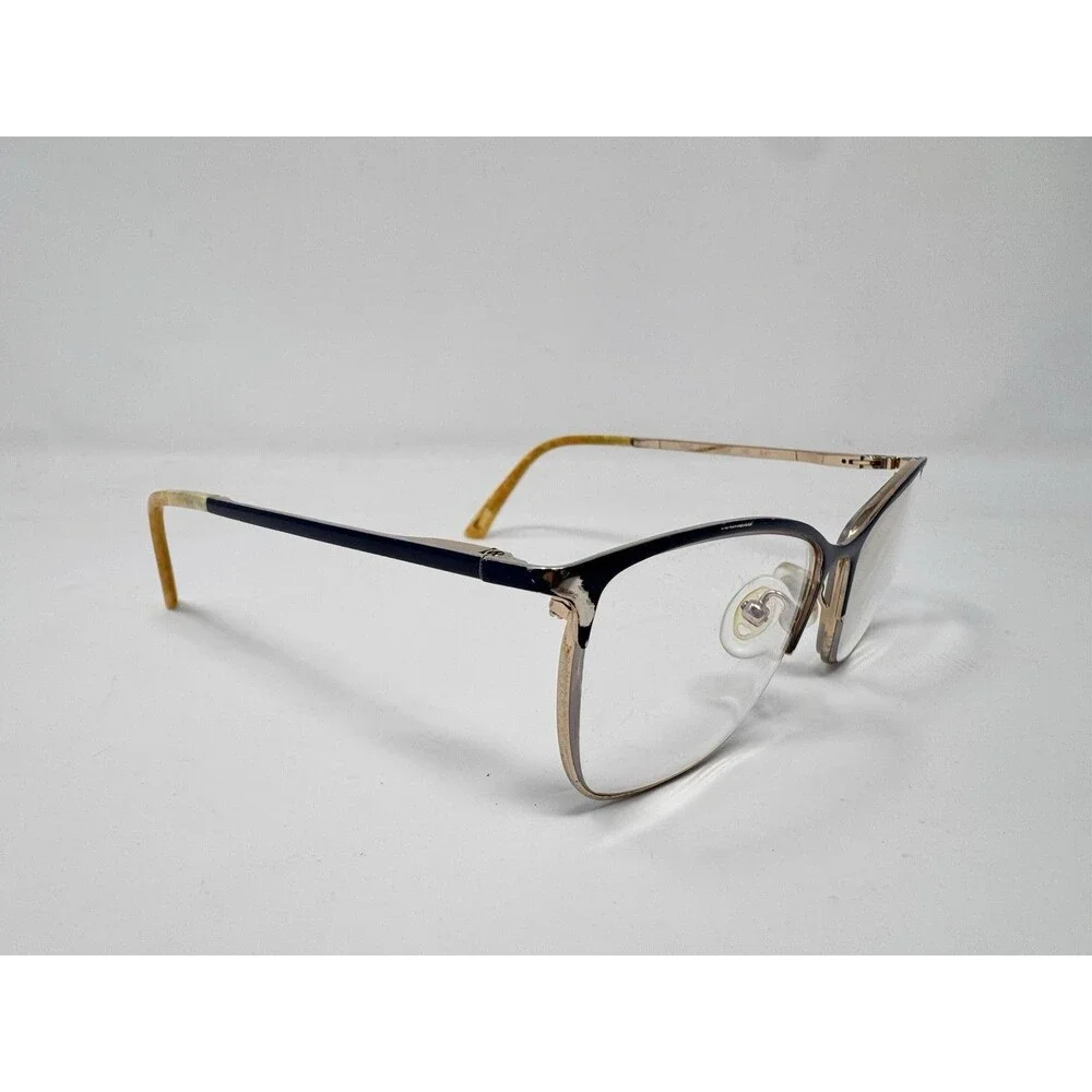 Ted Baker London TW503 NAV Eyeglass Frames Only Blue Gold 55-16-140